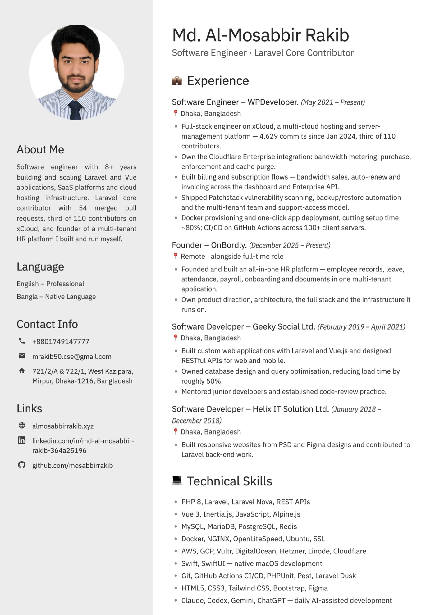CV page 1