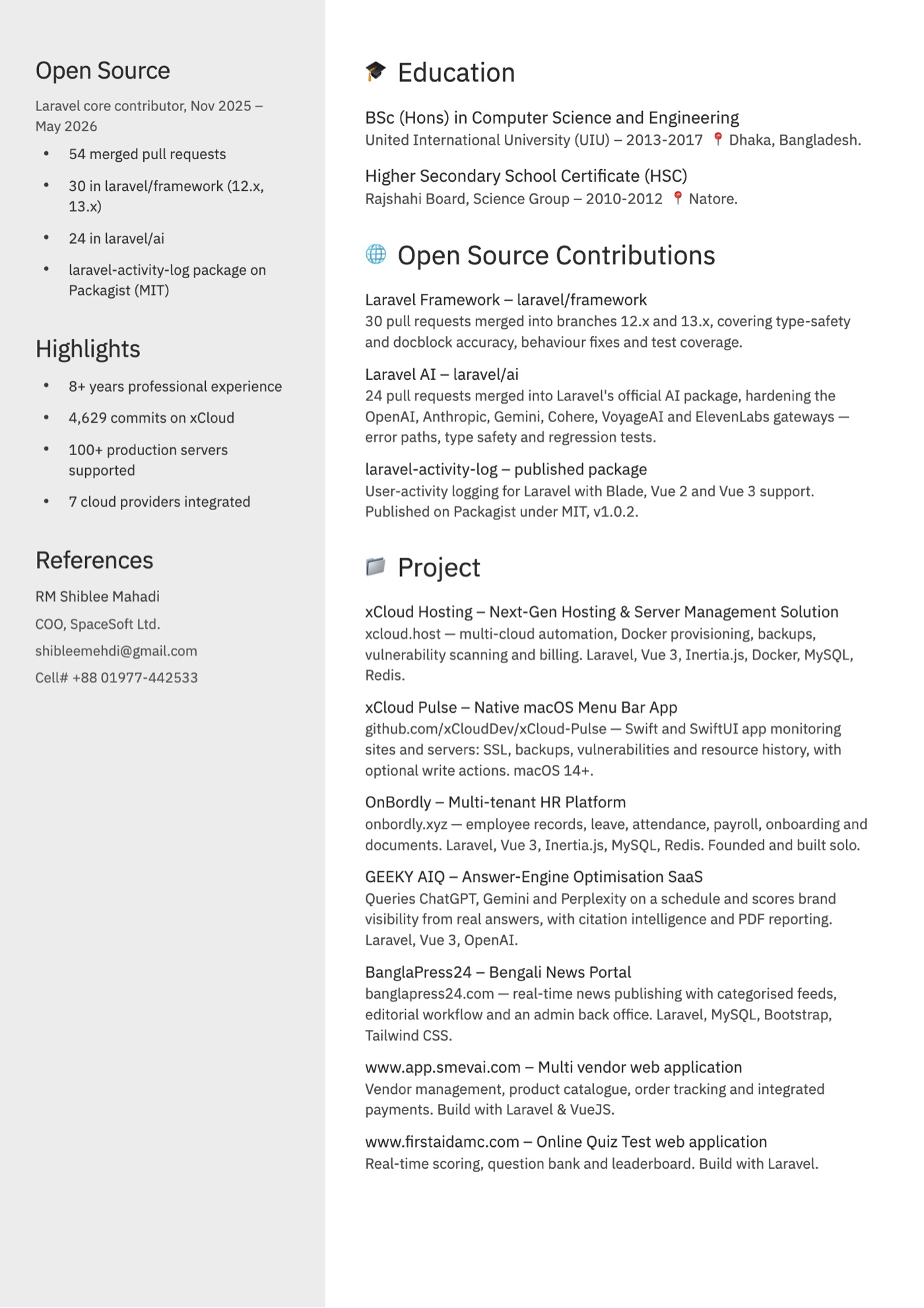 CV page 2